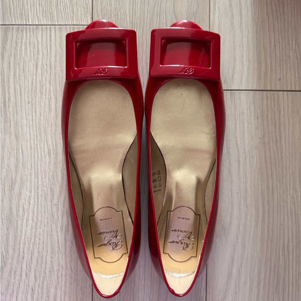 Roger vivier RV Red Patent Leather Women's Flats